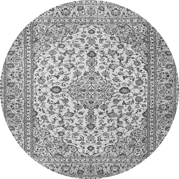 Square Medallion Gray Traditional Rug, tr4219gry