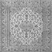 Serging Thickness of Medallion Gray Traditional Rug, tr4219gry
