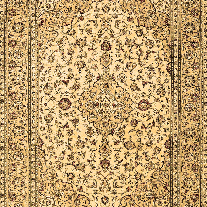 Machine Washable Medallion Brown Traditional Rug, wshtr4219brn