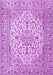 Machine Washable Medallion Purple Traditional Area Rugs, wshtr4219pur