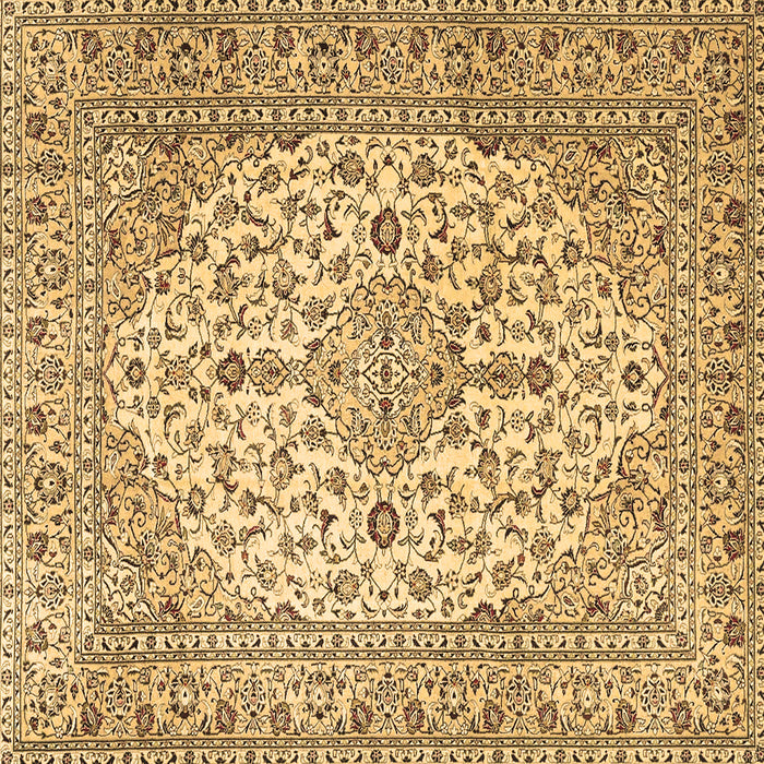 Square Medallion Brown Traditional Rug, tr4219brn