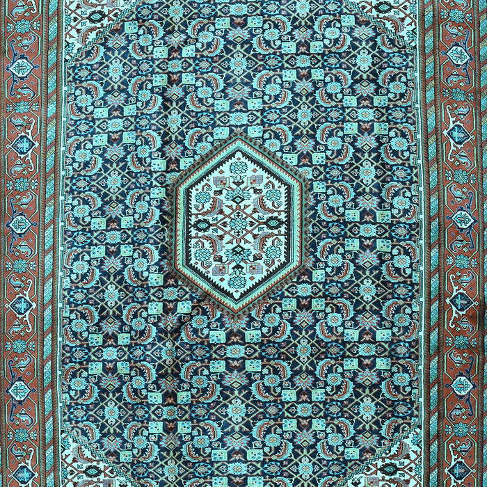 Machine Washable Persian Light Blue Traditional Rug, wshtr421lblu