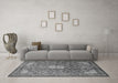 Machine Washable Persian Gray Traditional Rug in a Living Room,, wshtr421gry