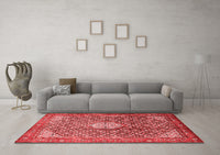 Machine Washable Persian Red Traditional Rug, wshtr421red