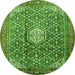 Square Persian Green Traditional Rug, tr421grn