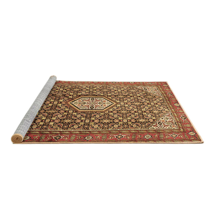Sideview of Machine Washable Persian Brown Traditional Rug, wshtr421brn