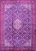 Machine Washable Persian Purple Traditional Area Rugs, wshtr421pur