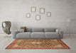 Machine Washable Persian Brown Traditional Rug in a Living Room,, wshtr421brn