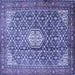 Square Persian Blue Traditional Rug, tr421blu