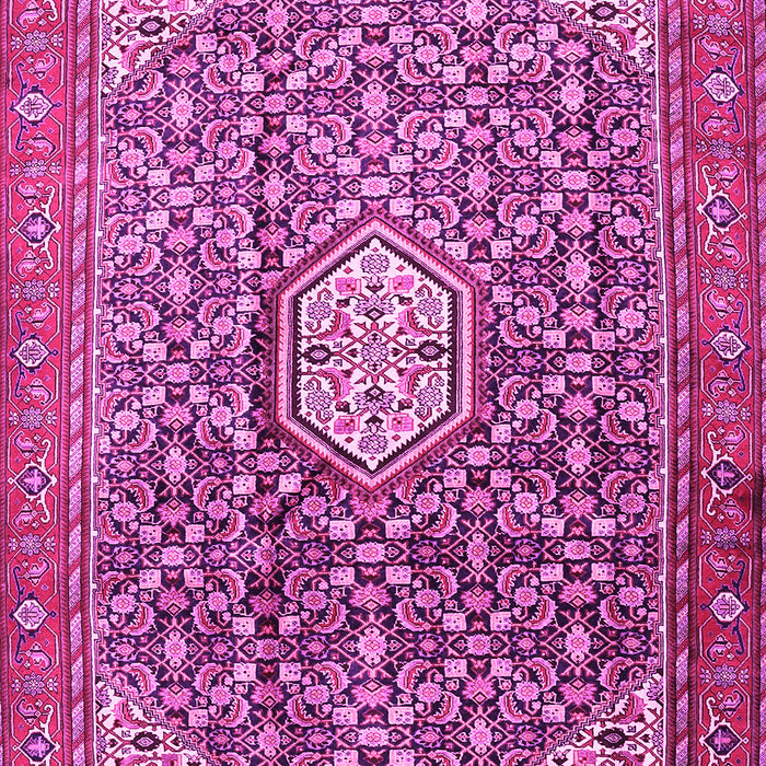 Machine Washable Persian Pink Traditional Rug, wshtr421pnk