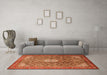 Machine Washable Persian Orange Traditional Area Rugs in a Living Room, wshtr421org