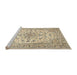 Sideview of Machine Washable Traditional Dark Almond Brown Rug, wshtr422