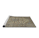 Sideview of Machine Washable Traditional Brown Rug, wshtr4220