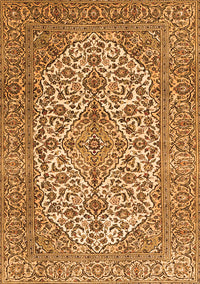 Medallion Orange Traditional Rug, tr4220org