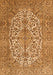 Medallion Orange Traditional Rug, tr4220org
