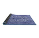 Sideview of Medallion Blue Traditional Rug, tr4220blu
