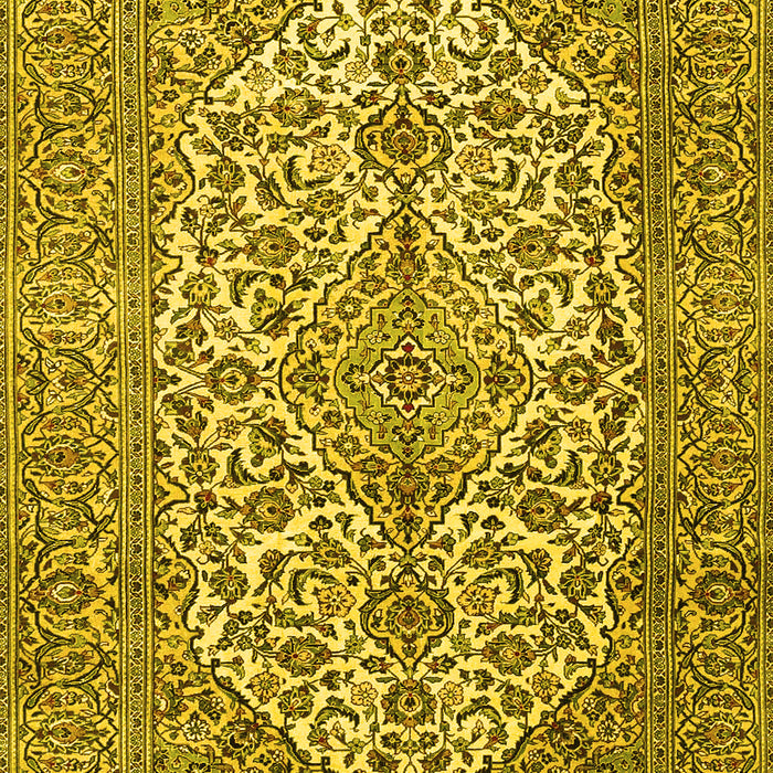 Medallion Yellow Traditional Rug, tr4220yw