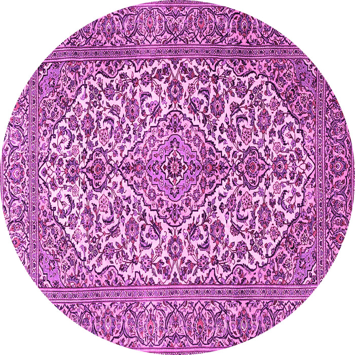 Round Medallion Pink Traditional Rug, tr4220pnk