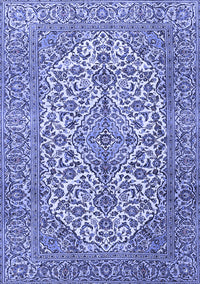 Medallion Blue Traditional Rug, tr4220blu