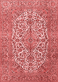 Medallion Red Traditional Rug, tr4220red