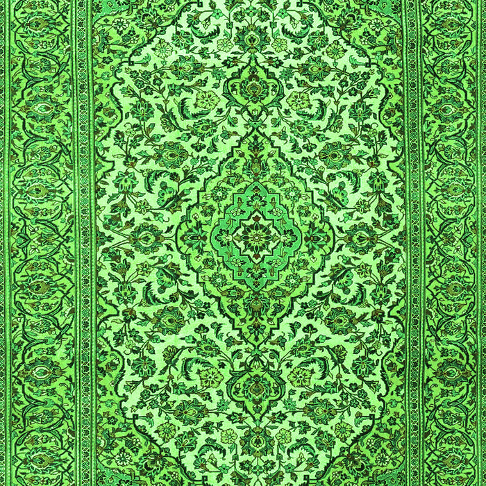 Medallion Green Traditional Rug, tr4220grn