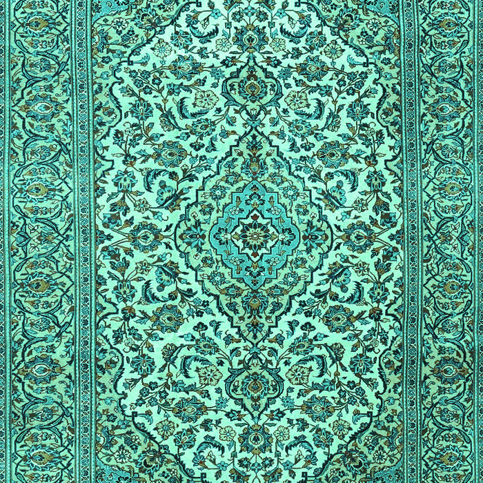 Medallion Turquoise Traditional Rug, tr4220turq