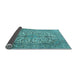 Sideview of Medallion Light Blue Traditional Rug, tr4220lblu