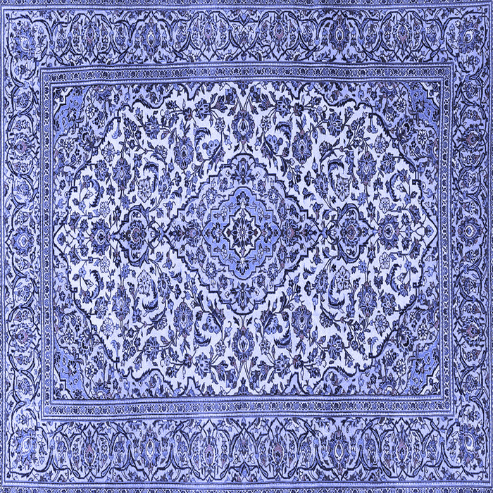 Square Medallion Blue Traditional Rug, tr4220blu