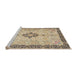 Sideview of Machine Washable Traditional Brown Rug, wshtr4221