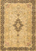 Machine Washable Medallion Brown Traditional Rug, wshtr4221brn