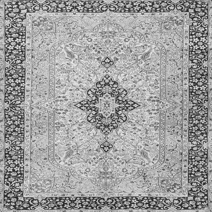 Serging Thickness of Medallion Gray Traditional Rug, tr4221gry