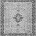 Serging Thickness of Medallion Gray Traditional Rug, tr4221gry