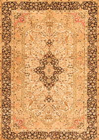 Medallion Orange Traditional Rug, tr4221org