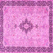 Square Medallion Pink Traditional Rug, tr4221pnk