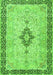 Serging Thickness of Machine Washable Medallion Green Traditional Area Rugs, wshtr4221grn