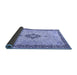 Sideview of Medallion Blue Traditional Rug, tr4221blu