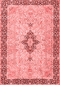 Medallion Red Traditional Rug, tr4221red