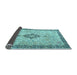 Sideview of Medallion Light Blue Traditional Rug, tr4221lblu