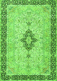 Medallion Green Traditional Rug, tr4221grn