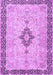 Machine Washable Medallion Purple Traditional Area Rugs, wshtr4221pur