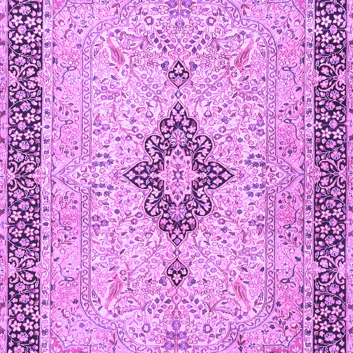Machine Washable Medallion Purple Traditional Area Rugs, wshtr4221pur