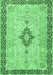 Medallion Emerald Green Traditional Rug, tr4221emgrn