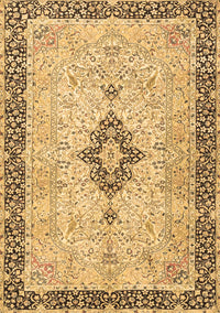 Medallion Brown Traditional Rug, tr4221brn