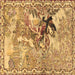 Square Animal Brown Traditional Rug, tr4222brn