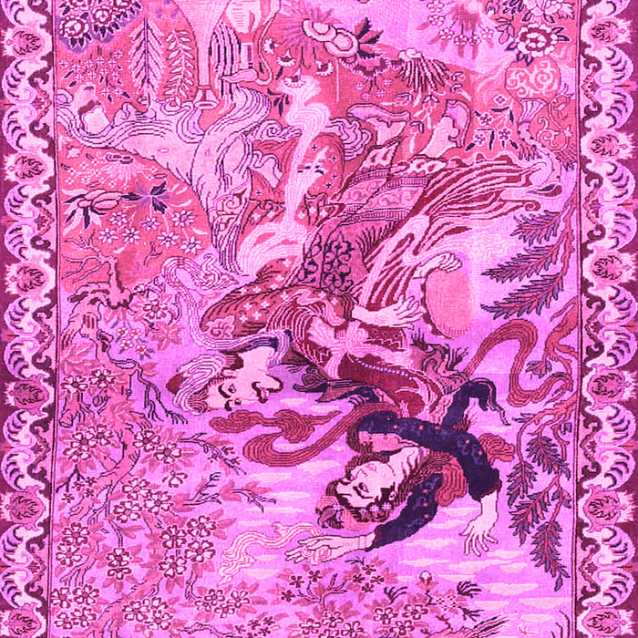 Machine Washable Animal Pink Traditional Rug, wshtr4222pnk