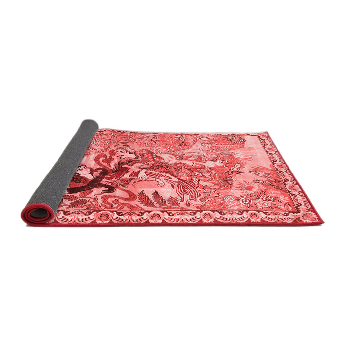 Animal Red Traditional Area Rugs