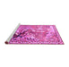 Sideview of Machine Washable Animal Pink Traditional Rug, wshtr4222pnk