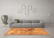 Machine Washable Animal Orange Traditional Area Rugs in a Living Room, wshtr4222org