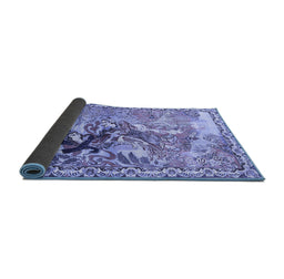 Sideview of Animal Blue Traditional Rug, tr4222blu
