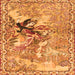 Serging Thickness of Animal Orange Traditional Rug, tr4222org